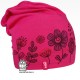 Dráče - Bavlněná čepice Polo - vzor 60 - květy - malina