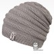 Dráče - Merino pletená čepice Harmony - vzor 05 - šedá světlá