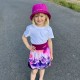 Dráče - Dětská balonová sukně Bella - vzor 36 - fialová - hory