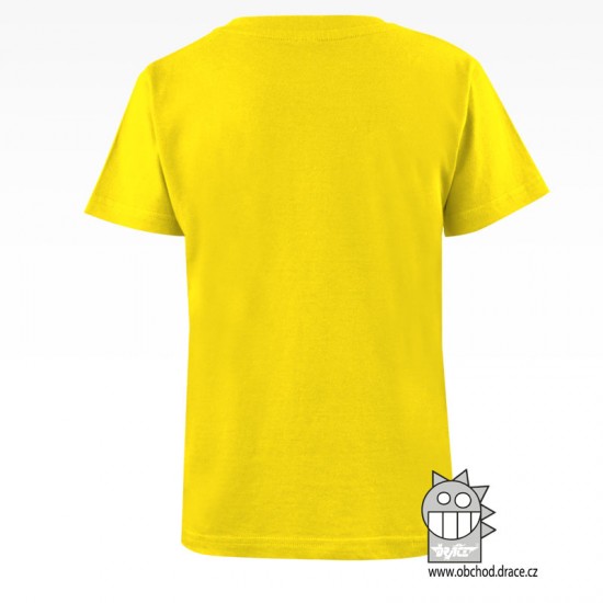 Alex Fox/Adler - Dětské bavlněné tričko - vzor 10 - žlutá